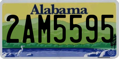 AL license plate 2AM5595