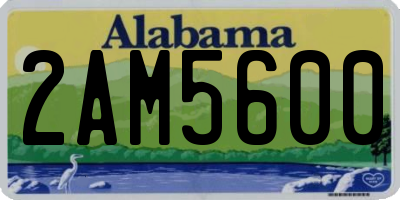 AL license plate 2AM5600