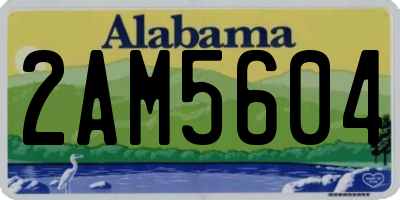 AL license plate 2AM5604