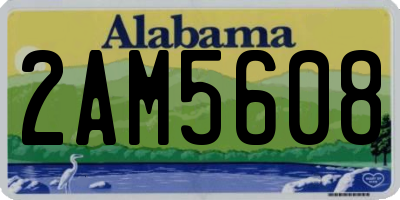 AL license plate 2AM5608