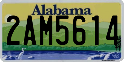 AL license plate 2AM5614