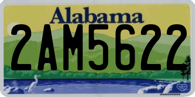 AL license plate 2AM5622