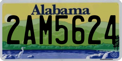 AL license plate 2AM5624
