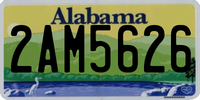 AL license plate 2AM5626