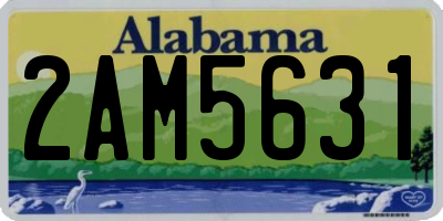 AL license plate 2AM5631