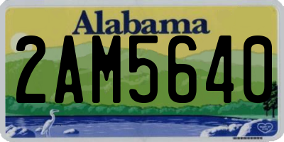 AL license plate 2AM5640
