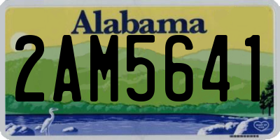 AL license plate 2AM5641