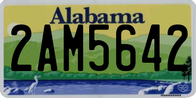 AL license plate 2AM5642