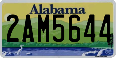 AL license plate 2AM5644