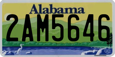 AL license plate 2AM5646