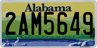 AL license plate 2AM5649
