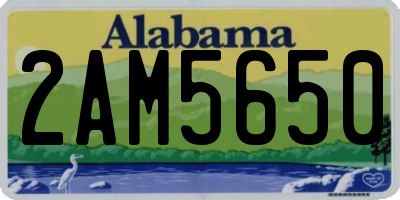 AL license plate 2AM5650