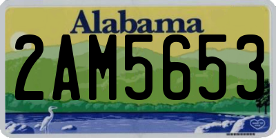 AL license plate 2AM5653