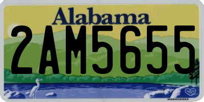 AL license plate 2AM5655