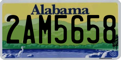 AL license plate 2AM5658