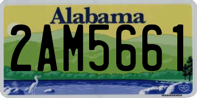 AL license plate 2AM5661