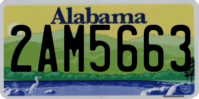 AL license plate 2AM5663