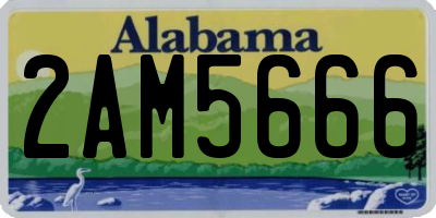 AL license plate 2AM5666