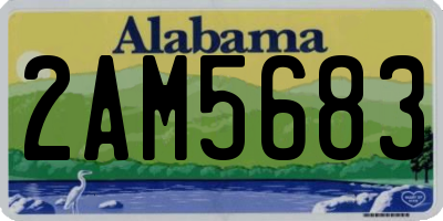 AL license plate 2AM5683