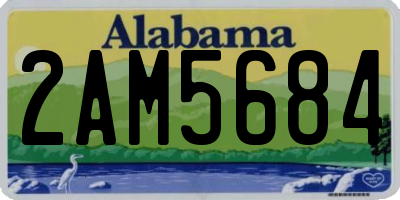 AL license plate 2AM5684