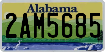 AL license plate 2AM5685