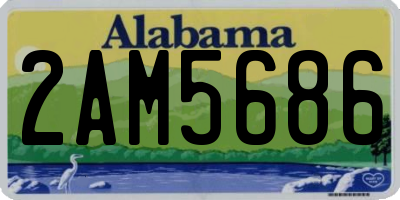 AL license plate 2AM5686