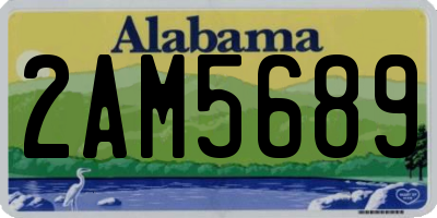 AL license plate 2AM5689