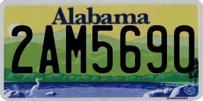AL license plate 2AM5690