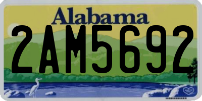 AL license plate 2AM5692