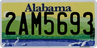 AL license plate 2AM5693