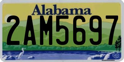 AL license plate 2AM5697