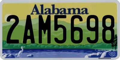 AL license plate 2AM5698
