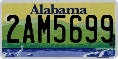 AL license plate 2AM5699