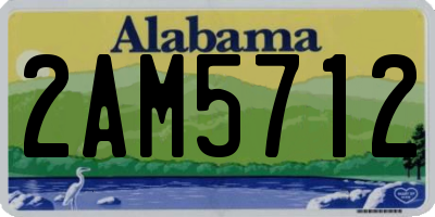 AL license plate 2AM5712