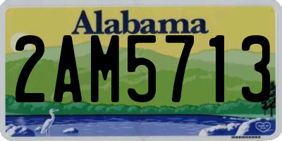 AL license plate 2AM5713