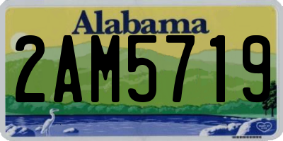 AL license plate 2AM5719