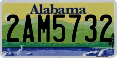 AL license plate 2AM5732