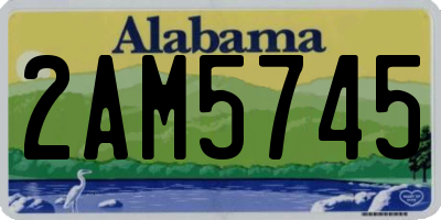 AL license plate 2AM5745