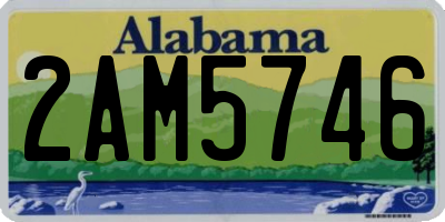 AL license plate 2AM5746