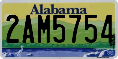 AL license plate 2AM5754