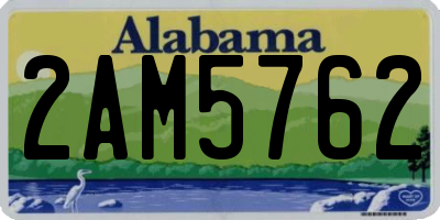 AL license plate 2AM5762