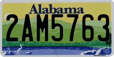 AL license plate 2AM5763