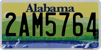 AL license plate 2AM5764