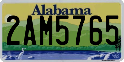 AL license plate 2AM5765