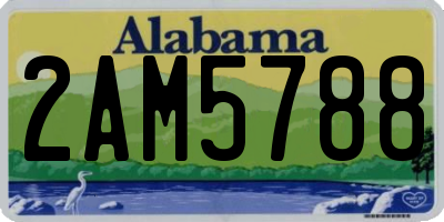 AL license plate 2AM5788