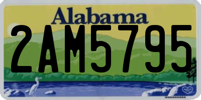 AL license plate 2AM5795