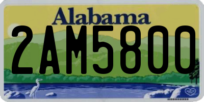 AL license plate 2AM5800