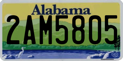 AL license plate 2AM5805