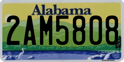 AL license plate 2AM5808