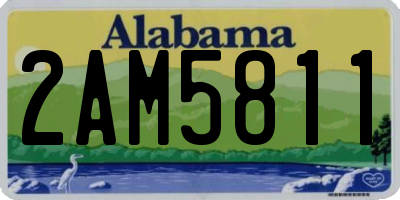 AL license plate 2AM5811
